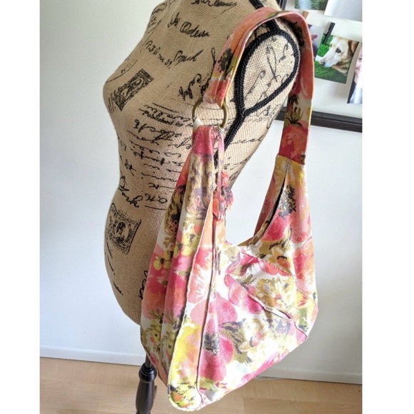 Lucky Penny by Anthropologie Leather tropical floral shoulder bag - Picture 3 of 9